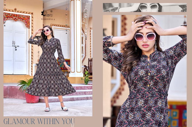 Veronica 2 By Kinti Long Printed Kurtis Catalog